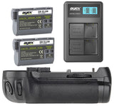 Batteriegriff Set für Nikon D500 wie MB-D17 + 2x EN-EL15B Akku + 1x USB Dual Ladegerät