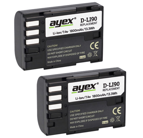 Batteriegriff Set für Pentax K-7 K-5 K-5 II K-5 IIs ähnlich D-BG4 + 2x D-Li90 Akku