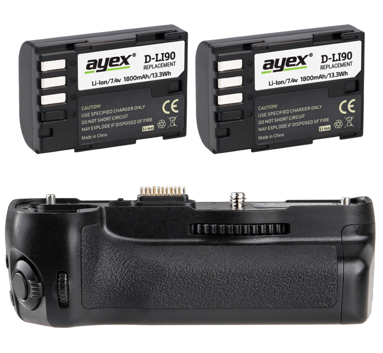 Batteriegriff Set für Pentax K-7 K-5 K-5 II K-5 IIs ähnlich D-BG4 + 2x D-Li90 Akku