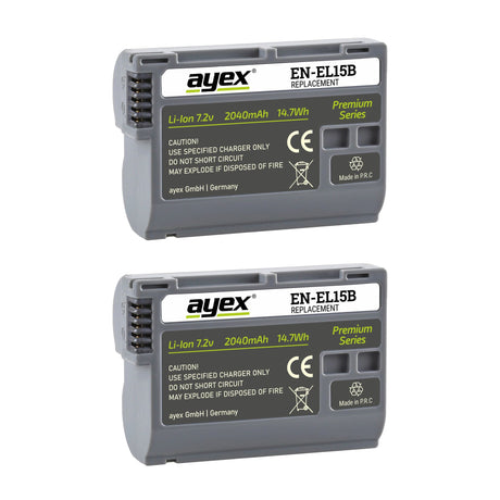 Batteriegriff Set für Nikon Z6II Z7II ersetzt MB-N11 + 2x EN-EL15B Akku