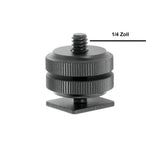 Blitzschuhadapter mit ¼ Zoll Schraube für zB MagicArm TFT-Monitor & weiteres Zubehör MSA-3
