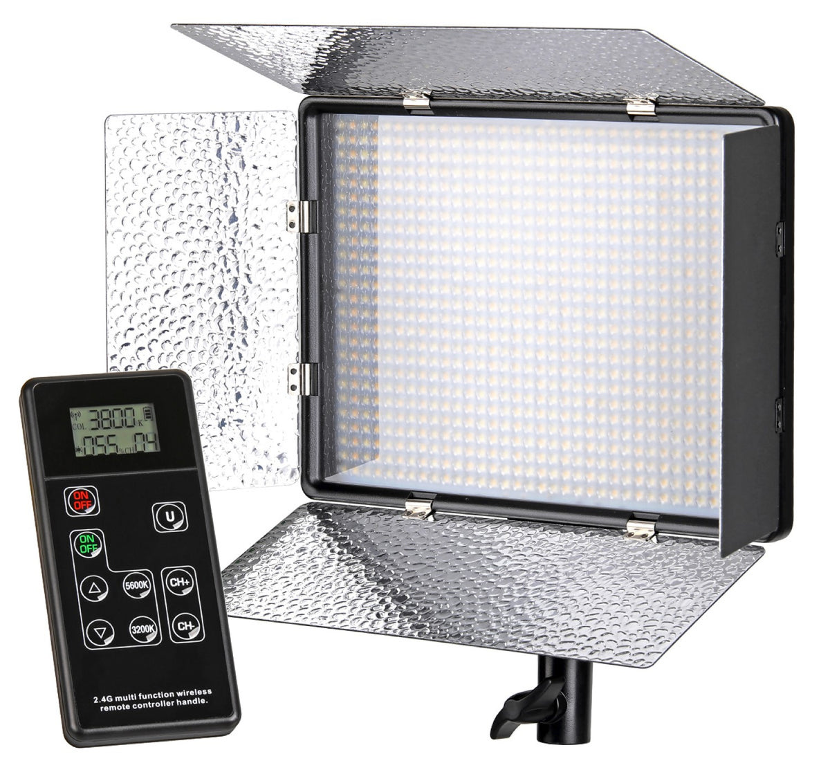 Profi Videoleuchte mit 900 LEDs 3200K-5600K inklusive Funk-Fernbedienung
