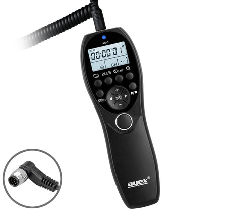 Timer Fernauslöser AX-3 DC0 Nikon Z9 Z8 D850 D810 D700 D5 D4S D3 Intervallauslöser Timelapse Bulb Serienaufnahme