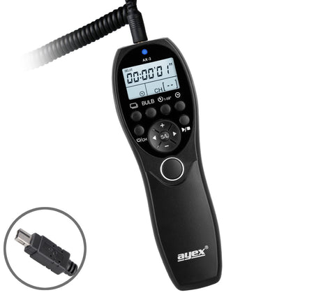 Timer Fernauslöser AX-3 DC2 Nikon Z7 Z6 D7500 D7100 D750 D610 D90 D5600 D3300 Intervallauslöser Timelapse Bulb Serienaufnahme