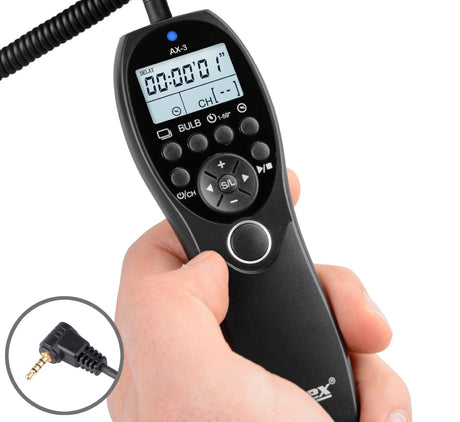 Timer Fernauslöser AX-3 RS-2 Panasonic DMC-FZ2500 DS1 G85 G7 GX8 DC-GH5S G9 FZ250 Intervallauslöser Timelapse Bulb Serienaufnahme