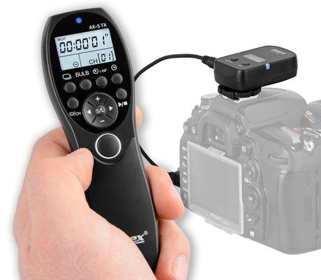 Funk Timer Fernauslöser AX-5 USB-C für Sony Alpha 7C II 7C R 7 V A6700 Intervall Timelapse Bulb Serienaufnahme