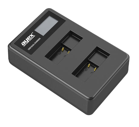 USB Dual Ladegerät für GoPro AHDBT-501 Akkus Hero 8 7 6 5 beleuchtetes Display Ladestandanzeige