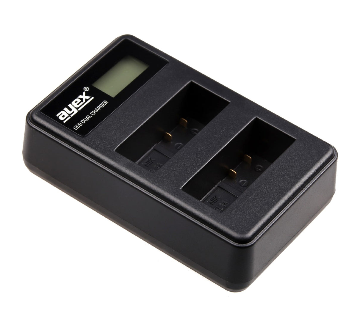 USB Dual Ladegerät für Nikon EN-EL14 Akkus beleuchtetes Display Ladestandanzeige