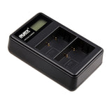 USB Dual Ladegerät für Panasonic DMW-BLF19E Akkus beleuchtetes Display Ladestandanzeige