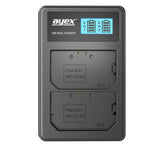 USB Dual Ladegerät für Sony NP-FZ100 Akkus beleuchtetes Display Ladestandanzeige