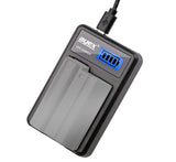 USB Ladegerät für Canon LP-E8 Akkus beleuchtetes Display Ladestandanzeige