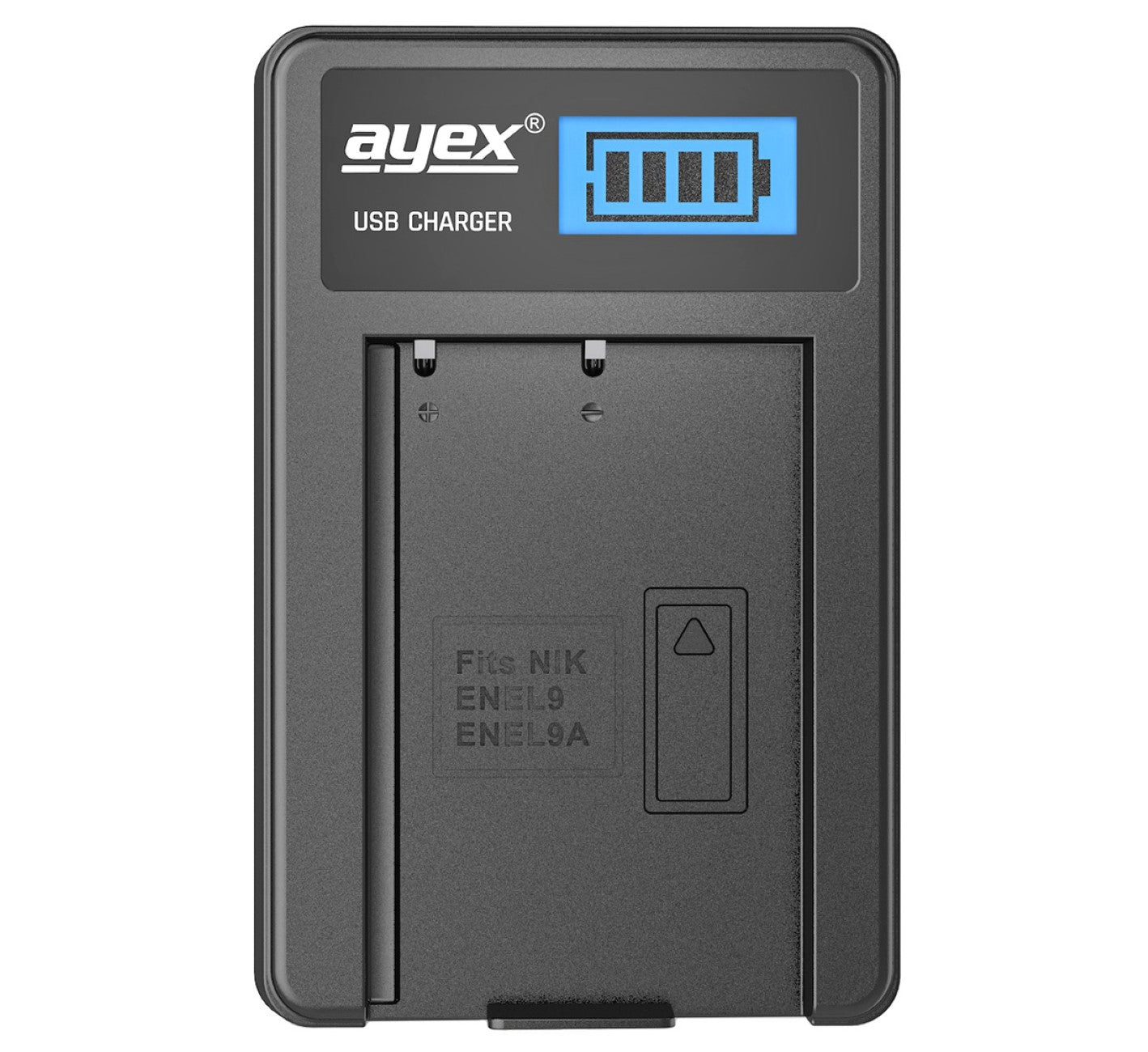 USB Ladegerät für Nikon EN-EL14 Akkus beleuchtetes Display Ladestandanzeige