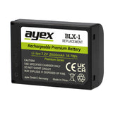 ayex BLX-1 Akku Premium Series Ersatzakku für OM System OM-1 OM-3 OM-1 Mark II