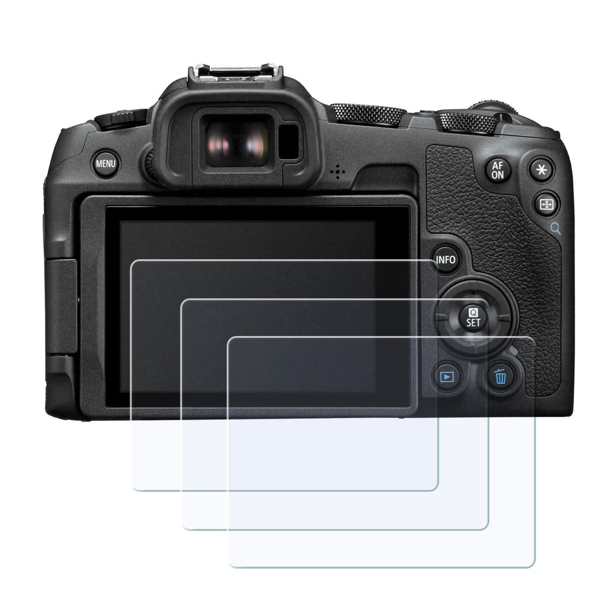 Display-Schutzglas für Canon EOS R8, R50 – 0,3 mm 9H gehärtetes Glas 3 Stück