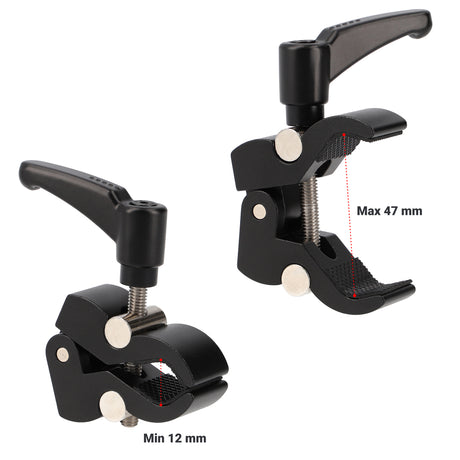Multifunktionsklemme Super Clamp Halterung für Rohre, Tische & Stative bis 47 mm