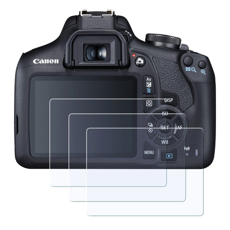 Display-Schutzglas für Canon EOS 2000D, 1500D, 1300D, 1200D – 0,3 mm 9H gehärtetes Glas 3 Stück