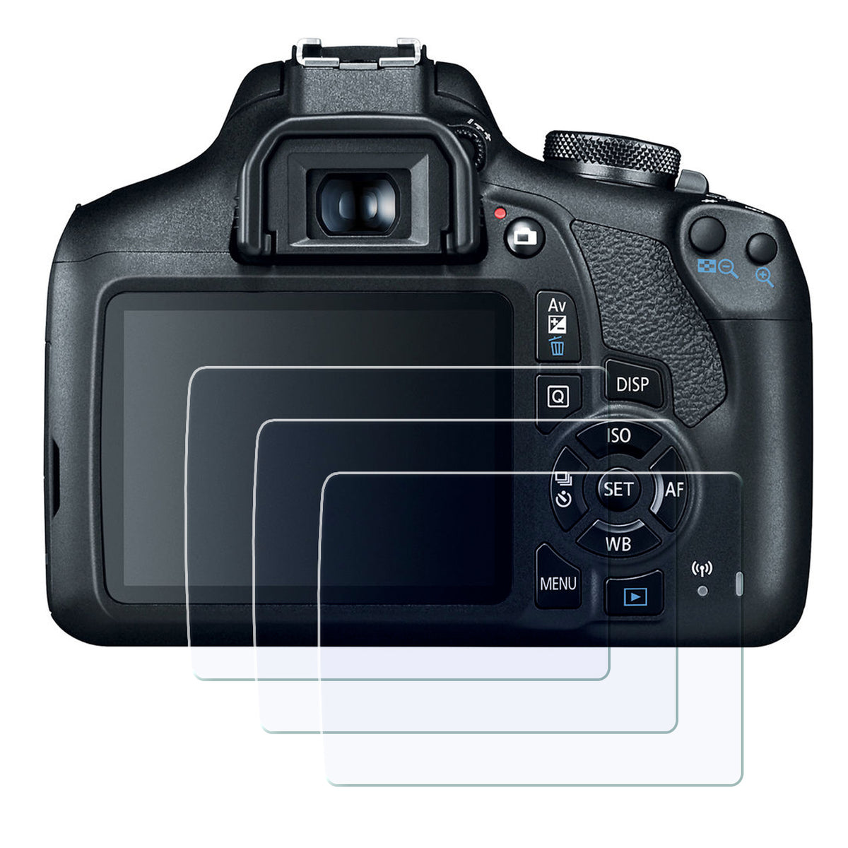 Display-Schutzglas für Canon EOS 3000D, 4000D – 0,3 mm 9H gehärtetes Glas 3 Stück
