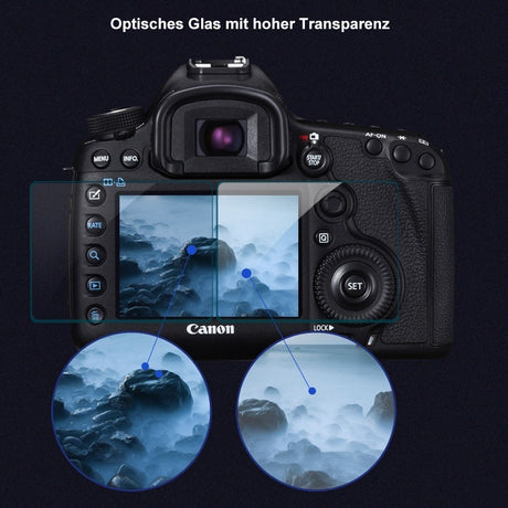 Display-Schutzglas für Canon EOS R8, R50 – 0,3 mm 9H gehärtetes Glas 3 Stück