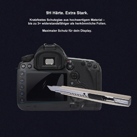 Display-Schutzglas für Canon EOS 5D Mark III, 5D Mark IV, 5DS R, 5DS, 1D X – 0,3 mm 9H gehärtetes Glas 3 Stück