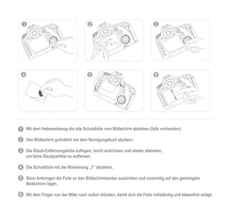 Display-Schutzglas für Canon EOS R8, R50 – 0,3 mm 9H gehärtetes Glas 3 Stück