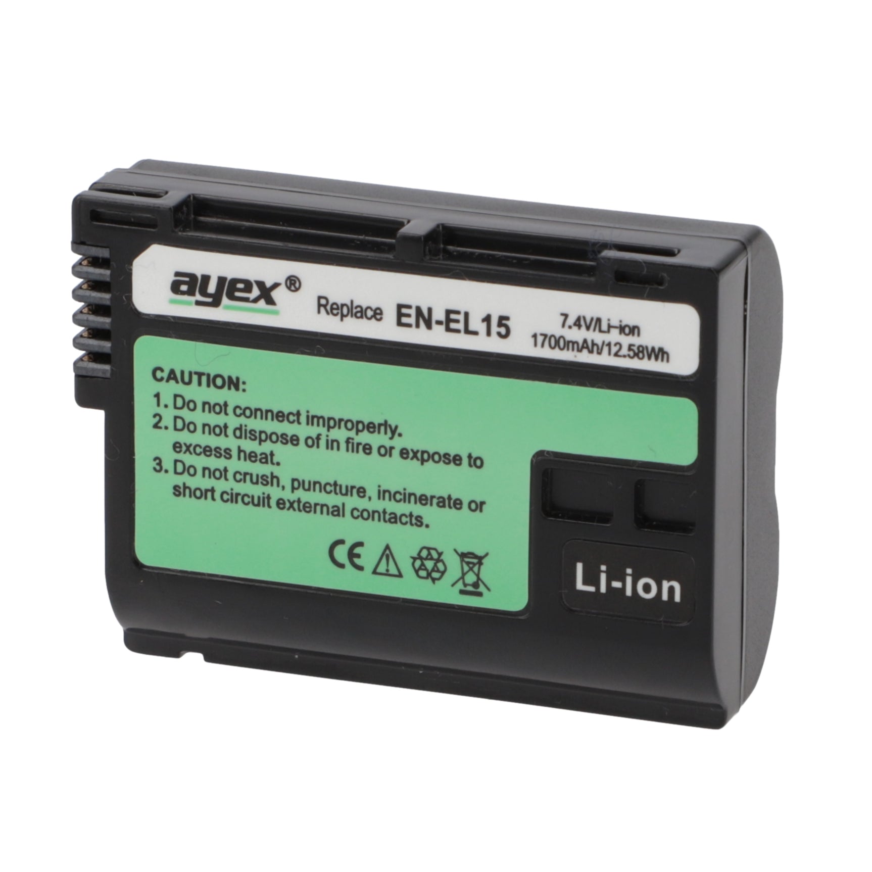 EN-EL15 Akku 2 Stück Sparset für Nikon Z6 Z7 D7000 D600 D750 V1 D800E B-Ware