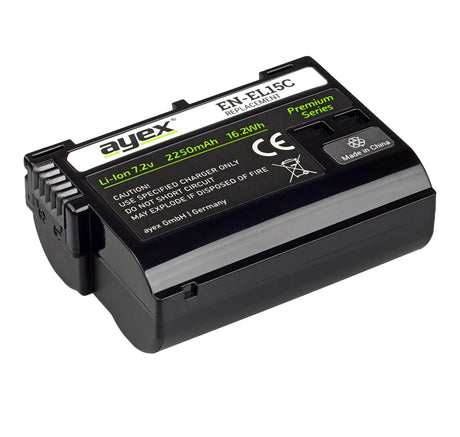 EN-EL15C Akku für Nikon Z7 II Z6 D7500 D7000 D850 D750 D610 D800E lange Laufzeit 2250mAh