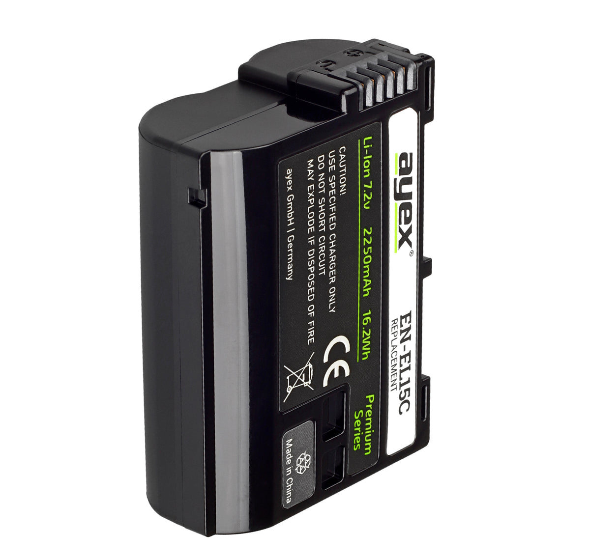 EN-EL15C Akku für Nikon Z7 II Z6 D7500 D7000 D850 D750 D610 D800E lange Laufzeit 2250mAh