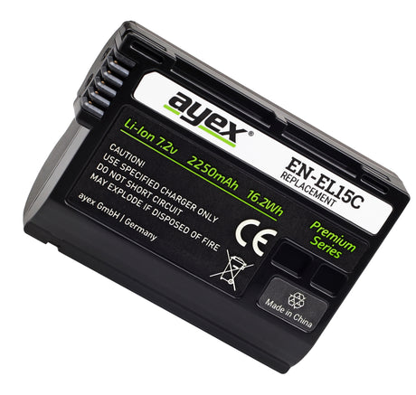 EN-EL15C Akku für Nikon Z7 II Z6 D7500 D7000 D850 D750 D610 D800E lange Laufzeit 2250mAh