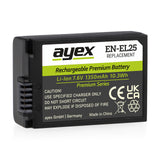ayex EN-EL25 Akku 1350mAh 7.6V (10.3Wh) Premium Series für Nikon Z30 Z50 Z50 II Z fc