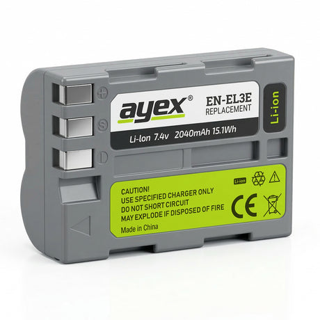 EN-EL3e Akku 2 Stück für zB Nikon D70 D80 D90 D100 D200 D300s D700