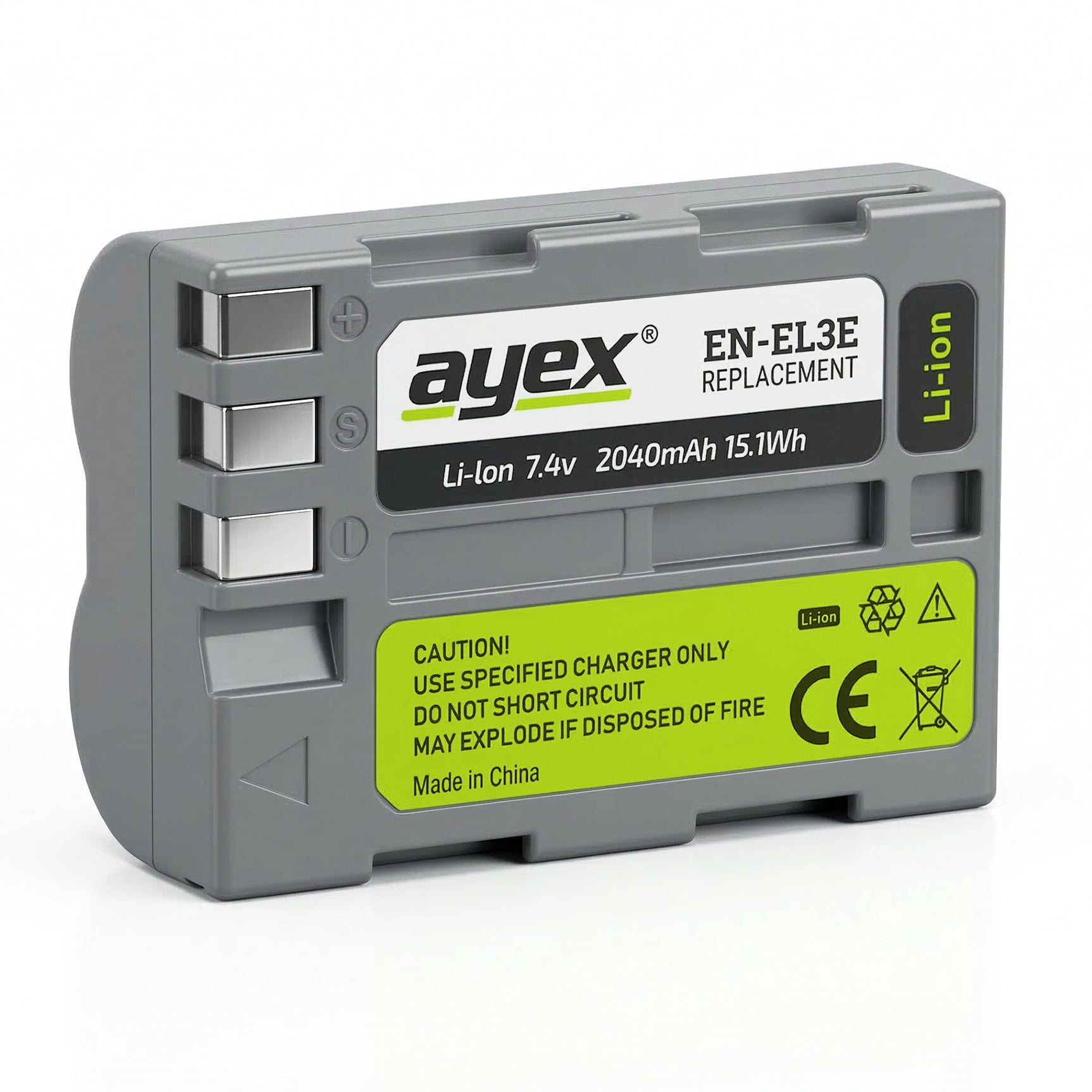 EN-EL3e Akku für Nikon D70 D80 D90 D100 D200 D300s D700 integr. Info-Chip 100% Kompatibel