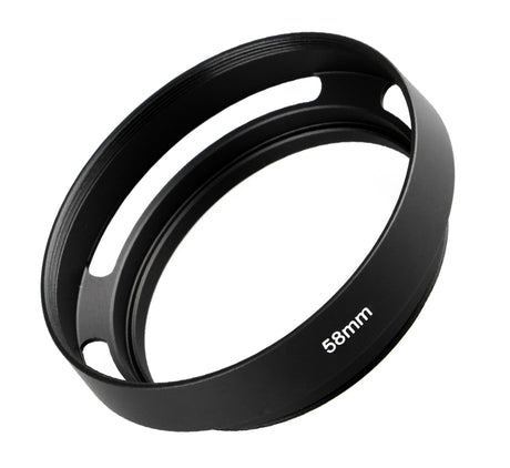 Metall Gegenlichtblende Schwarz – Hohlprofil Design – Schraubmontage