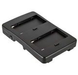 Adapter Platte für 2 Sony Akkus Typ NP-F970 F770 F570 Zeitgleich sicher & schnell Akkus wieder aufladen