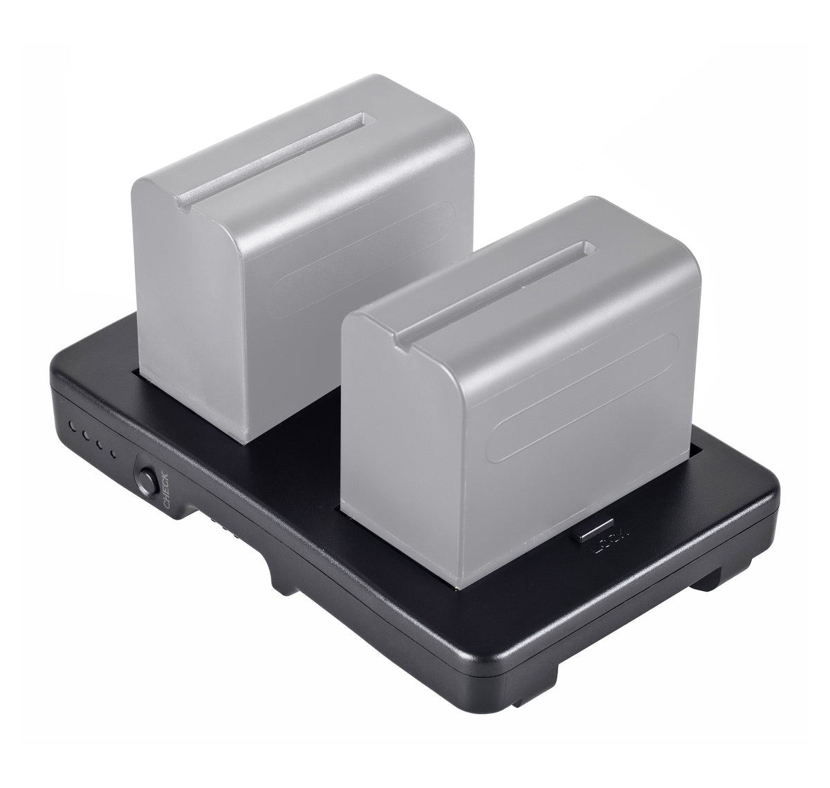 Adapter Platte für 2 Sony Akkus Typ NP-F970 F770 F570 Zeitgleich sicher & schnell Akkus wieder aufladen