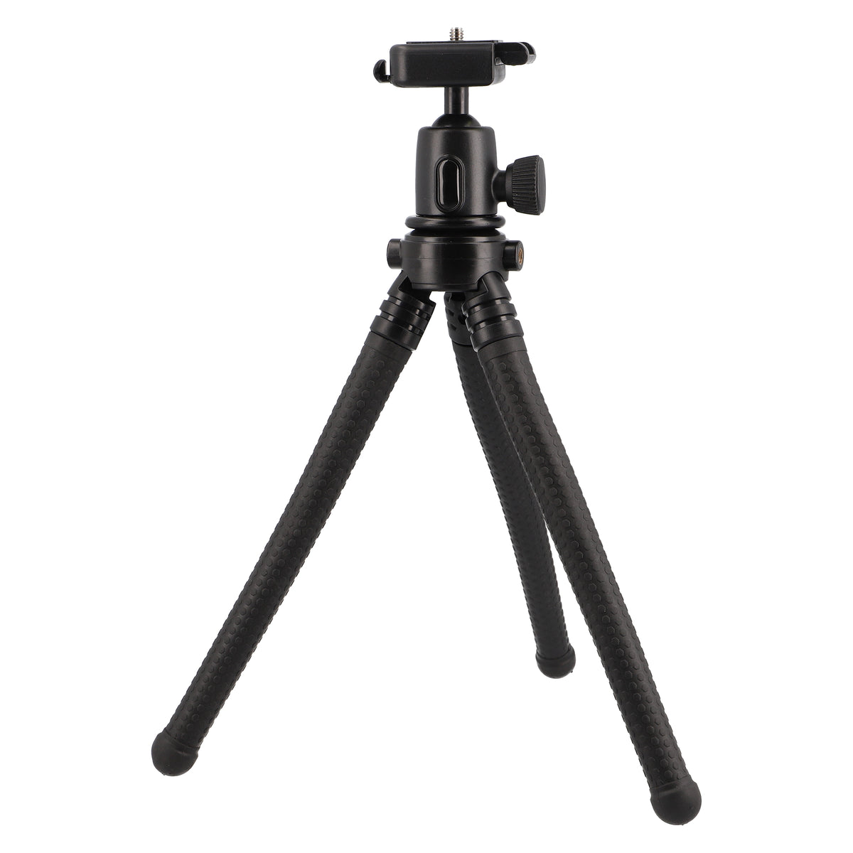 Flexibles 2-in-1 Tischstativ & Selfie-Pod mit Kugelkopf - Biegsame Beine & 1/4"-Anschlüsse