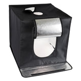 ayex Fotostudio Set Foto Box mit LED Licht und Hintergrund-Folie, optimal für Produktfotografie