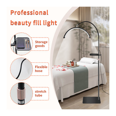 LED Beauty Stehlampe – 36W, höhenverstellbar & dimmbar Weiß oder Schwarz