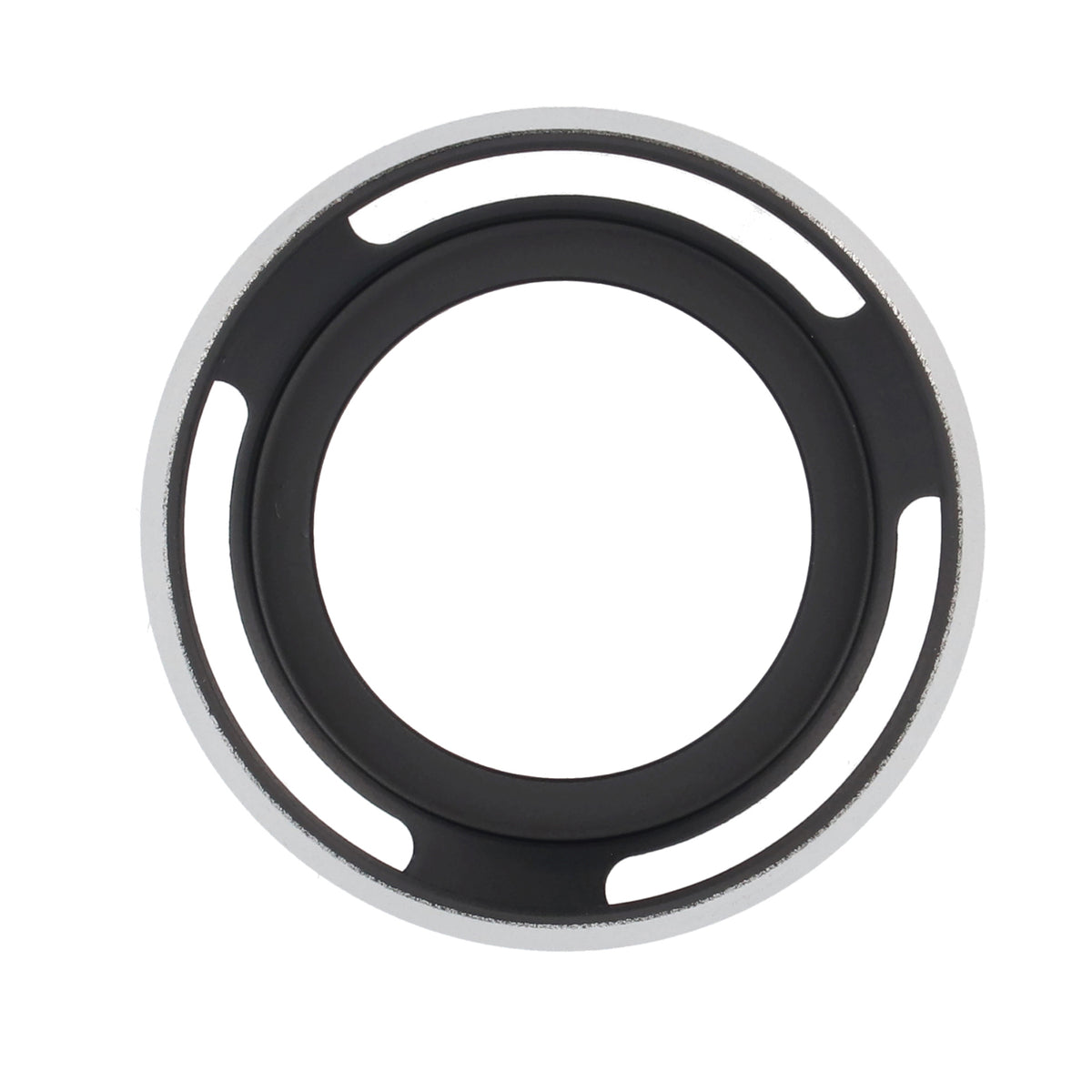 Metall Gegenlichtblende Silber – Hohlprofil Design – Schraubmontage