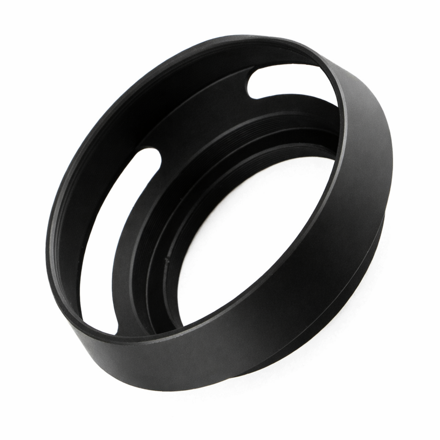 Metall Gegenlichtblende Schwarz – Hohlprofil Design – Schraubmontage
