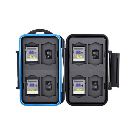 Speicherkarten Schutzbox Staub+Wasserdicht gummierte Innenausstattung 8x SD/Micro SD