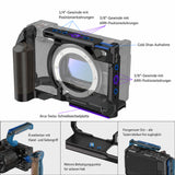 ayex Kamera-Cage für Nikon ZR mit Holzoptik-Griff und Arca-Profil