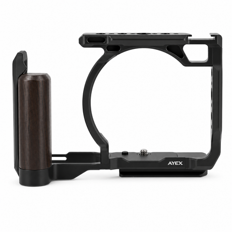 ayex Kamera-Cage für Nikon ZR mit Holzoptik-Griff und Arca-Profil