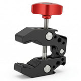 ayex Metall Super Clamp mit Blitzschuh & 1/4 Zoll Gewinde – Universelle Befestigungsklemme für Kamera, LED Licht, Mikrofon & Zubehör