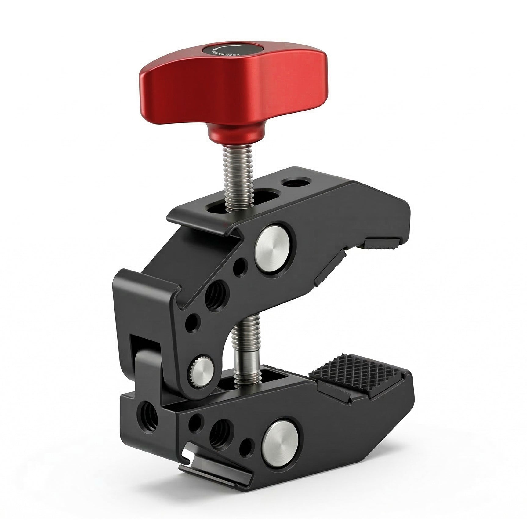 ayex Metall Super Clamp mit Blitzschuh & 1/4 Zoll Gewinde – Universelle Befestigungsklemme für Kamera, LED Licht, Mikrofon & Zubehör