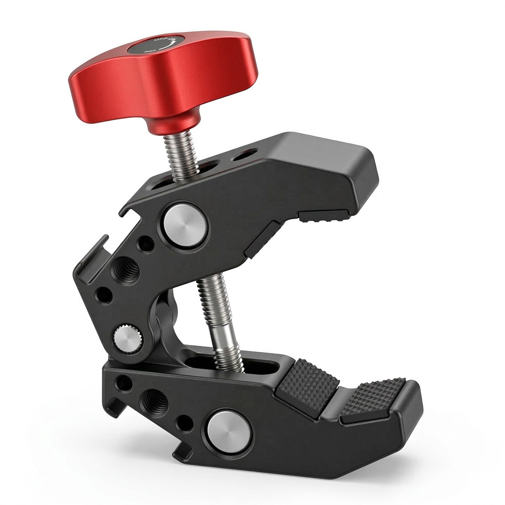 ayex Metall Super Clamp mit Blitzschuh & 1/4 Zoll Gewinde – Universelle Befestigungsklemme für Kamera, LED Licht, Mikrofon & Zubehör
