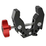ayex Metall Super Clamp mit Blitzschuh & 1/4 Zoll Gewinde – Universelle Befestigungsklemme für Kamera, LED Licht, Mikrofon & Zubehör