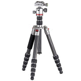 JUSINO Carbon Stativ leicht kompakt Monopod-Funktion bis 130,5cm 5kg + Kugelkopf TK-225 SC GT-30