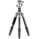 JUSINO Carbon Stativ leicht kompakt Monopod-Funktion bis 130,5cm 5kg + Kugelkopf TK-225 SC GT-30