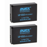 Batteriegriff Set für Canon EOS 100D + IR-Fernauslöser + 2x LP-E12 Akku + 1x USB Dual Ladegerät wie BG-100DH