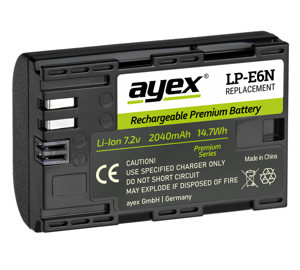 LP-E6N Akku für zB Canon EOS R 5D Mark IV 6D Mark II 7D Mark II 80D 90D Leistungsstark 2040mAh